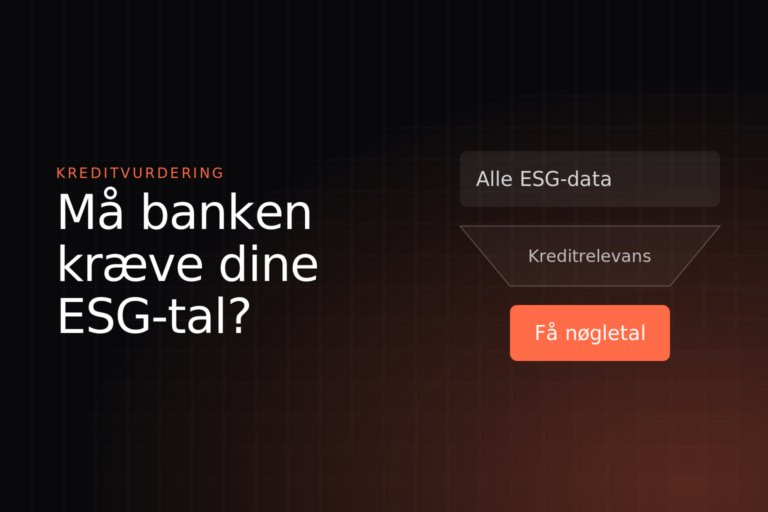 Må din bank kræve ESG-data af dig?